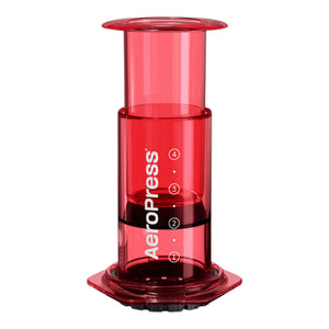 Läbipaistev punane AeroPress