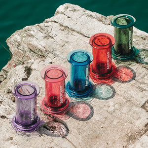 Läbipaistev punane AeroPress