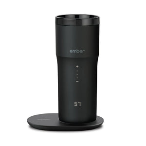 Electric Coffee Travel Mug must V2 - 355ml musta värvi, digitaalekraaniga ja soojendusplaadiga optimaalseks kohvitemperatuuriks.