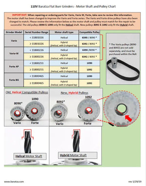 Forte Helical Motor Drive Pulley w/set screw - Barista och Espresso