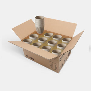 Huskee Mugg 8oz Naturlig färg - 48 pack - Barista och Espresso