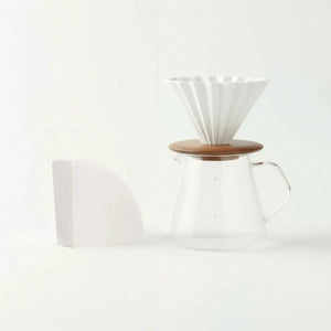 Jaapani käsitöö filterkohvi komplekt - Origami dripper + 100 pakki filtreid - Barista ja Espresso