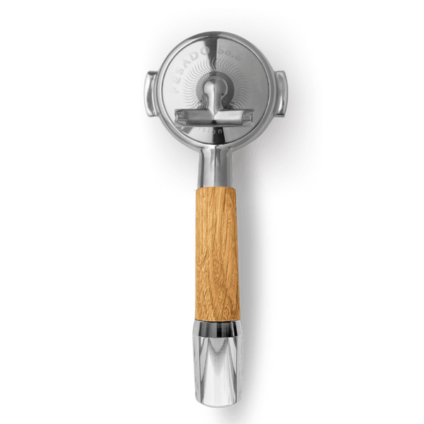 Pesado Hybrid Portafilter i trä - 58 mm (E61 / LM) - Barista och Espresso