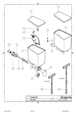 Carimali Hjullås pulverbehållare Armonia - Reservdel OEM nummer: 37.00814