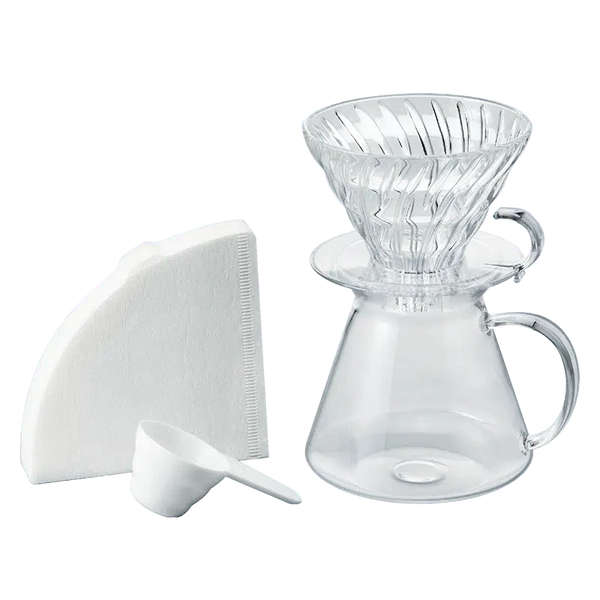 [Simply HARIO Series] V60 Glass Dripper & Server Set-Hario-Barista och Espresso